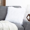 Hastings Home Hastings Home 18-Inch Himalayan Faux Fur Pillow, White 339555TOS